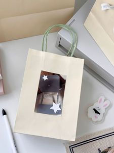Wholesale Solid-color Gift Handle Paper Bags Gift <strong>Nags</strong> for Small Business Kraft Paper Bag Cheap Price <strong>Shopping</strong> Bag - Product Image 4