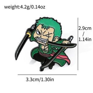 Bán Buôn Dễ Thương Phim Hoạt Hình Mềm Men Pin <span class=keywords><strong>6</strong></span> Thiết Kế Thả Anime Nhân Vật Phù Hiệu Kim Loại Cho Món Quà - Product Image 5