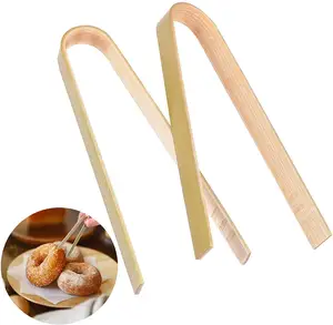 Mini di Bambù Usa E Getta Pinze-100PCS Usa E Getta Pinze 4 "di Bambù Pinze per Tostapane Eco-Friendly Per La Ristorazione, buffet o per Uso Domestico