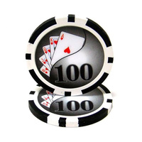 Keripik Poker Plastik Grosir Logo Kustom Nilai Tertentu Murah 11.5g PS Keripik Poker Golf Dengan Sisipan Logam untuk Hiburan