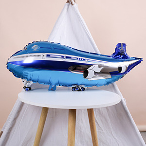 43 * 87 large passenger aircraft fighter aircraft general mobilization aluminum foil balloon, liftoff ball birthday <strong>background</strong> - Product Image 2