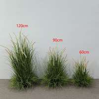 Plantes vertes artificielles hautement réalistes, respectueuses de l'environnement, pour aménagement paysager intérieur/extérieur : paquets de gazon, paquets de herbe morte, roseaux