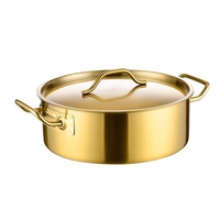 Nouveauté ustensiles de cuisine cuisson à induction marmite à soupe 32cm en métal 18/8 en acier inoxydable marmite de service marmite
