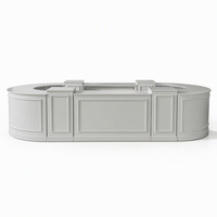 Comptoir de bar circulaire moderne en bois massif personnalisable pour événements, mariages, fêtes et location, table de bar extérieure et armoire de bar
