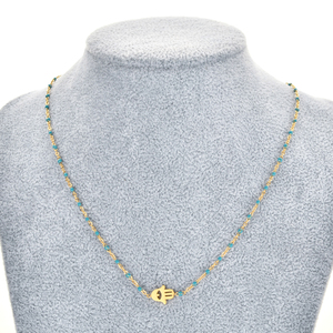 Collares con Colgante <span class=keywords><strong>de</strong></span> Mano <span class=keywords><strong>de</strong></span> Hamsa <span class=keywords><strong>de</strong></span> Acero Inoxidable y Cuentas Delicas para Mujer, Joyería Turca <span class=keywords><strong>de</strong></span> Ojo Turco, Gargantilla Bohemia para Boda y Fiesta - Product Image 5