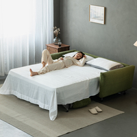 Canapé-lit convertible moderne en tissu capitonné 2 en 1 vert armée pour salon, chambre, hôtel, appartement