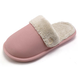 รองเท้าแตะผ้าฝ้ายคุณภาพเยี่ยมสำหรับฤดูหนาว ใส่ได้ทั้งผู้หญิงและผู้ชาย พื้นหนากันลื่น ปลายเปิด เหมาะสำหรับฤดูใบไม้ร่วงและฤดูร้อน - Product Image 4