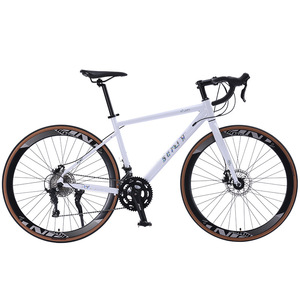 Vélo de route transfrontalier 700C avec cadre en aluminium, guidon drop, 27 vitesses, freins à double disque pour adultes, fourche R680, aluminium léger - Product Image 5