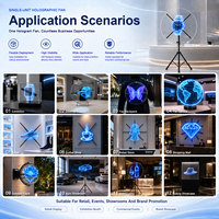 HDFocus - Equipo de Holograma 3D de 100 cm, Pantalla de Video en el Aire, Proyector Holográfico LED para Publicidad en Interiores