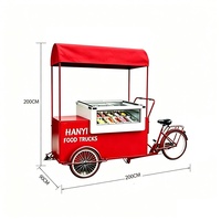 Camionnette à glaces HANYI en fibre de verre, acier inoxydable et aluminium, remorque alimentaire mobile, chariot à hot-dogs, certifié DOT, pour la vente rapide de nourriture et de snacks