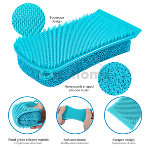 Masthome đa chức năng hai mặt <span class=keywords><strong>Silicone</strong></span> món ăn Scrubber thực phẩm lớp tái sử dụng nhà bếp làm sạch <span class=keywords><strong>Silicone</strong></span> món ăn miếng bọt biển - Product Image 5