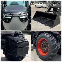 Tracteur agricole 4x4 Paramount 100 CV avec cabine climatisée, pression hydraulique renforcée, capacité de levage élevée pour les travaux sur le terrain, Pro Well