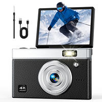 Appareil photo numérique rétro CCD DC18 4K Y2K avec zoom optique et stabilisation d'image pour la photographie, caméra de vlogging esthétique vintage avec écran rotatif