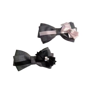 Korean style sweet rhinestone floral <b>bow</b> duckbill <b>clip</b> high ponytail vertical <b>clip</b> with a high-end feel and atmospheric effect. - Product Image 5