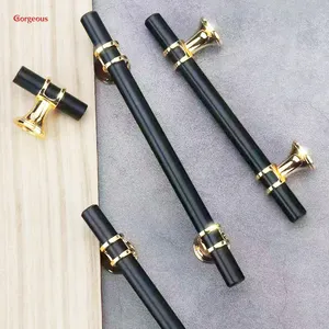 Новые черные и золотые ручки для спальни из нержавеющей стали