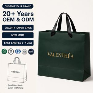 Bolsas de Papel Kraft Blancas de Lujo Impresas Personalizadas con Asas y Cinta para Empacar Panadería, Pastelería y Alimentos con Impresión de Logotipo - Product Image 1