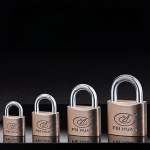 Candado de hierro con laca de bronce rojo para exteriores, candado con almohadilla de material de latón y acero de desbloqueo personalizado de alta calidad, antirrobo, barato - Product Image 1