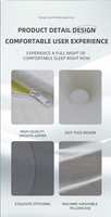 Oreiller ergonomique en mousse à mémoire de forme en forme de papillon, avec housse 100 % coton moderne, soutien cervical orthopédique marin solide