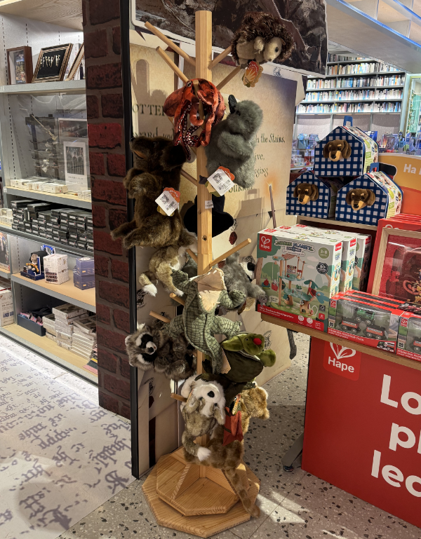 Custom Logo Recyclable Oak Wood Floor Standing Plush Toy Display Stand with Rotate Feature for Retail Store Supermarket Storage — view 2
