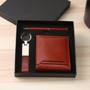 Juego de <span class=keywords><strong>Regalo</strong></span> de Cartera para Hombre, Juego de <span class=keywords><strong>Regalo</strong></span> Corporativo de Lujo, Llavero y Bolígrafo Negros Clásicos para el <span class=keywords><strong>Día</strong></span> <span class=keywords><strong>del</strong></span> <span class=keywords><strong>Padre</strong></span>, Pascua, <span class=keywords><strong>Regalo</strong></span> <span class=keywords><strong>Personalizado</strong></span> - Product Image 2