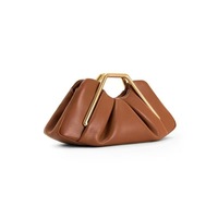 Sac à main plissé pour femme de haute qualité en PU avec poignée dorée et motif filigrané, marque DINGMEI, vente en gros directe usine