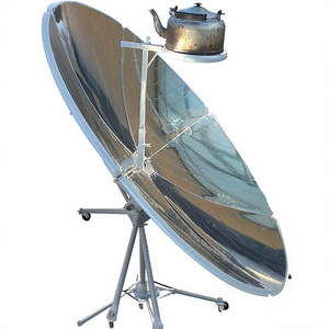 <span class=keywords><strong>Four</strong></span> <span class=keywords><strong>solaire</strong></span> parabolique écoénergétique de 1,5 m de diamètre, foyer de 28 cm, 1500 W, en tôles d'aluminium anodisé brillant, avec boîtier de combinaison PV domestique - Product Image 6