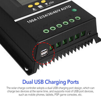 Contrôleur de charge solaire PWM Yong Fa SY-4880A 80A 12V 24V 36V 48V Auto avec écran LCD et double USB 5V 2A pour panneau solaire CE ROHS