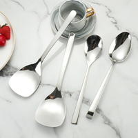 Ensemble d'ustensiles de service pour buffet en acier inoxydable 8 pièces, pinces à nourriture, cuillères, cuillère à riz, outils de cuisine pour la restauration à domicile