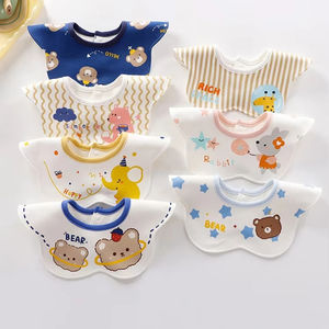 Vente en gros pur coton bavoir <span class=keywords><strong>repas</strong></span> imperméable pour <span class=keywords><strong>bébé</strong></span> nouveau-né enfant doux vintage essuie-bouche - Product Image 1