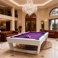 Table de billard de 7 pieds de qualité tournoi, multifonctionnelle, pour usage domestique, avec poches en cuir