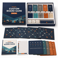 Jeu de société de stratégie logistique modulaire personnalisé, boîte rigide magnétique, cartes mates pour la formation en classe et le jeu d'équipe
