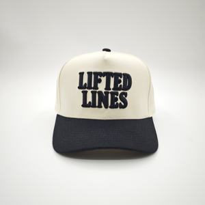 Casquette de baseball structurée de haute qualité en tissu Oxford Dobby bicolore avec logo brodé 3D personnalisé et motif à pois pour le sport et le golf - Product Image 2