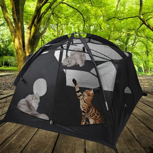 Nuevo diseño de tienda de campaña para mascotas al aire libre recinto de Casa de juego de malla portátil para gatos conejos cachorros animales pequeños hechos de nailon duradero - Product Image 4