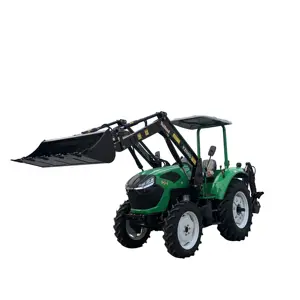 multi-function three-point linkage 90hp 4wd tractor agricultural with front load and backhoe