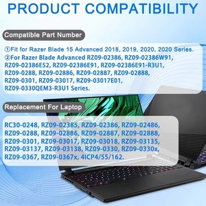 Batterie rechargeable Jiazijia RC30-0248 pour ordinateur portable <span class=keywords><strong>Razer</strong></span> <span class=keywords><strong>Blade</strong></span> <span class=keywords><strong>Stealth</strong></span> 15 RTX 2070 4ICP4/55/162 - Product Image 4