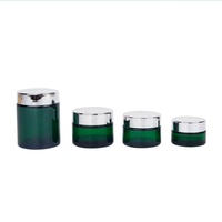 Baume de visage, pot cosmétique en verre personnalisé, vide, emballage de soins de la peau, vert, lotion pour le visage, 8 ml, 10ml, 20ml, 30ml, 50ml, 100ml