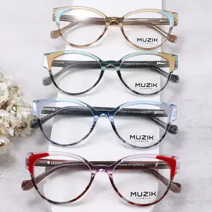 P23039 thời trang Acetate khung lunettes Cat Eye gafas Kính mắt Frames đối với phụ nữ