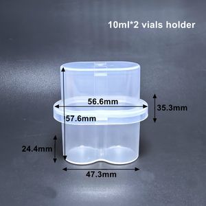 Kotak Vial Plastik 10ml Grosir, 2 Buah, Botol Vaksin, Kemasan Plastik, Kotak Penyimpanan, Tempat Vial Plastik 2 Slot untuk Peptida 10ml - Product Image 3