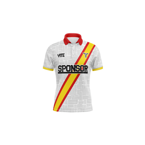 Polo personnalisé en gros avec logo, unisexe, 100 % polyester, impression par sublimation, respirant, vêtements de travail d'entreprise, polo de sport - Product Image 2