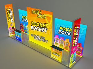 Tianlang 10ft 8ft Aluminum Portable Trade Show Display Stand Foldable <b>Spring</b> Straight <b>Tension</b> Fabric for POP Exhibition Rack - Product Image 5