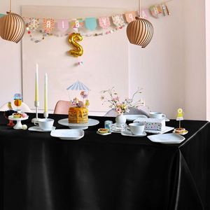 Light Gold Satin Tablecloth 54 X 87 Inches Square Cloth Bright Silky <b>Table</b> <b>Cover</b> Overlay <b>Dining</b> Tablecloths for Wedding - Product Image 2