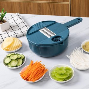 Vente en gros WXL008 Hachoir de cuisine manuel multifonctionnel pour légumes, coupe-légumes rond - Product Image 1