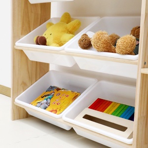 Estante de Almacenamiento de Juguetes para Niños, Estilo Simple, Madera Maciza, Multi-nivel, No Plegable, Hecho en China - Product Image 4