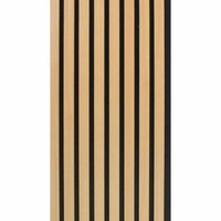 Panneau acoustique décoratif intérieur moderne en polyester à lattes, écologique, ignifuge, taille personnalisable pour hôtels, appartements et écoles