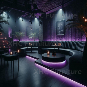 Meubles de luxe pour boîte de nuit, bar, lounge, <span class=keywords><strong>restaurant</strong></span>, banquette en tissu velours rouge, canapés VIP pour <span class=keywords><strong>karaoké</strong></span>, pour boîte de nuit - Product Image 3