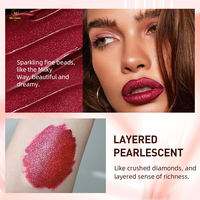 Gloss à lèvres vegan effet diamant, label privé, non-collant, mat, liquide, longue tenue, hydratant, brillant, pailleté