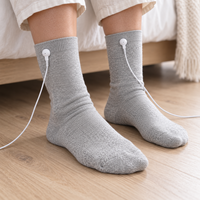 Chaussettes de mise à la terre en bambou conducteur et fibres d'argent, antistatiques, antibactériennes et anti-odeurs pour chaussures de massage à électrodes