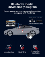 Ruiyyco Bluetooth Head-Up-Display (HUD) für Tesla Model 3 & Model Y Zentraler Tachometer-Bildschirm mit Takt funktion