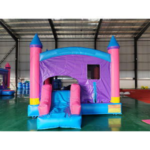 Castillos Inflables de PVC de Grado Comercial en Rosa y Azul para Niños Pequeños, Nuevo Diseño, Castillo Inflable Comercial, Combo de Casa de Brinco - Product Image 1