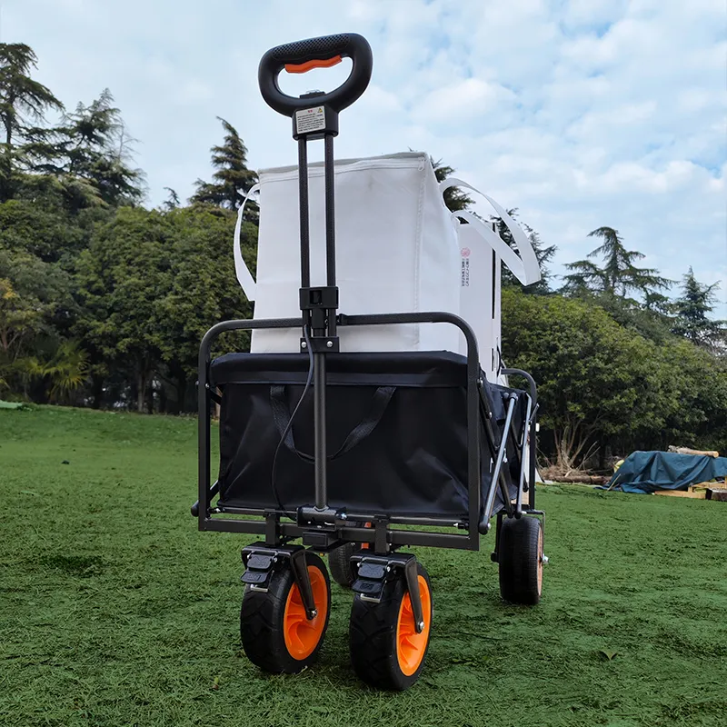 Campeggio esterno Oxford tessuto forte capacità di carico maniglia regolabile carrello pieghevole con batteria carrello elettrico campeggio